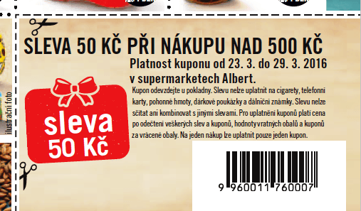 Sleva 50 Kč z nákupu nad 500 korun