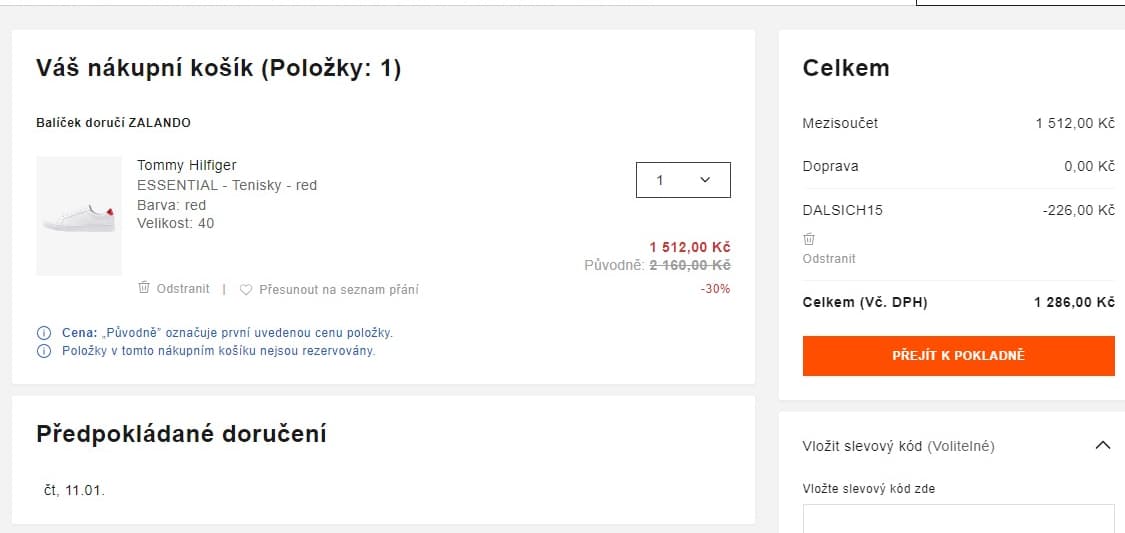 Zalando - extra sleva 15% na výprodej