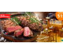 200g steak z kotlety, s dresingem a fazolkami  | Hyperslevy