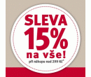 Sleva 15% při nákupu nad 299 Kč | Rossmann