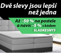 Sleva 50% na postele + 5% kód | Kasvo.cz