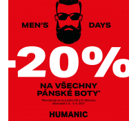 Humanic - extra sleva 20% na pánskou obuv | Humanic