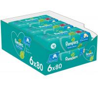 Vlhčené ubrousky Pampers 6x80ks | Alza