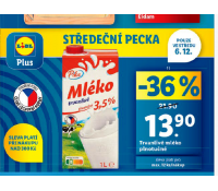 Plnotučné mléko 1 litr, 3,5% | Lidl-shop.cz