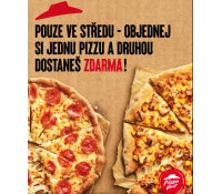 Pizza Hut - akce 1+1 zdarma na všechny pizzy | Pizzahut.cz