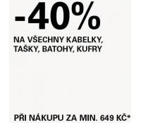 Sleva 40% na kabelky, tašky, batohy a kufry | CCC