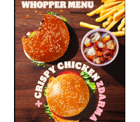 Crispy Chicken zdarma k Whopper menu | Burger King