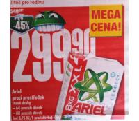 Ariel prací prášek 8 kg - sleva 45% | Interspar