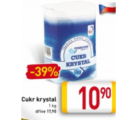 Cukr krystal 1 kg za 10,90 kč Billa | Billa