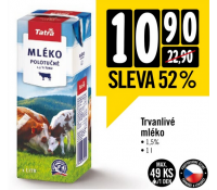 Mléko - 52% | Albert Hypermarket