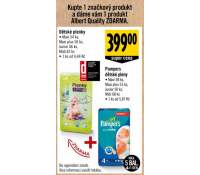 Dětské pleny Pampers a druhé pleny Albert ZDARMA!! | Albert Hypermarket