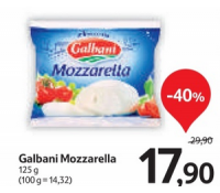 Sýr Mozzarella Galbani 125 g za 17,90 kč | Tesco