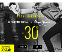 Noční nákup -30% na Pepe Jeans a G Star - jen dnes | Answear.cz