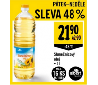 Slunečnicový olej - 48% | Albert Hypermarket