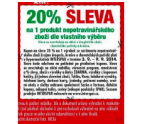 20% sleva na 1 výrobek v Intersparu | Interspar