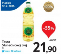 Slunečnicový olej - 55% | Tesco