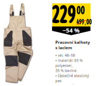 Pracovní kalhoty s laclem - 54% | Albert Hypermarket