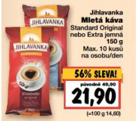 Mletá káva Jihlavanka - 56% | Kaufland