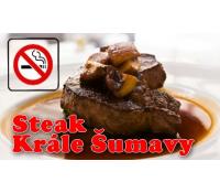 300gramový steak Krále Šumavy se žampiony+hranolky | Chcislevuzadarmo.cz