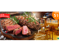 200g steak z kotlety, s dresingem a fazolkami  | Hyperslevy