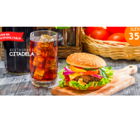 200g burger + 400g hranolky + cola  | Hyperslevy