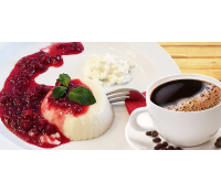 Dvě cappuccina nebo kávy a dezerty panna cotta | Slevomat