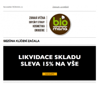 Biomana - sleva na všechno 15% | Biomana.cz