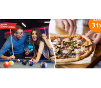 2× lahodná pizza + 2 hod šipek nebo kulečníku | Hyperslevy