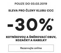 Sleva 30% na kozačky, kotníkové boty a kabelky | CCC boty