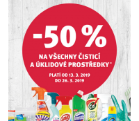 Sleva 50% na čistící a úklidové prostředky | Rossmann