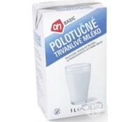 Polotučné trvanlivé mléko Basic | Albert Hypermarket