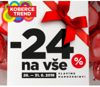 Sleva 24% na vše v Koberce Trend | Koberce-Trend.cz