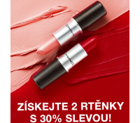 Sleva 30% na nákup 2 rtěnek MAC | Maccosmetics.cz