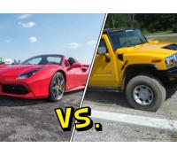 Ferrari 488 Spider versus Hummer H2 | Firmanazazitky.cz